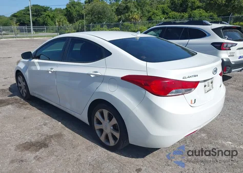 2012 Hyundai Elantra Limited z USA, uszkodzony, nr VIN 5NPDH4AE1CH081335